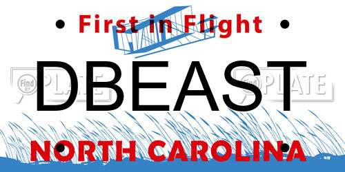 DBEAST North Carolina License Plate