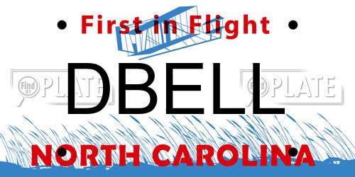 DBELL North Carolina License Plate