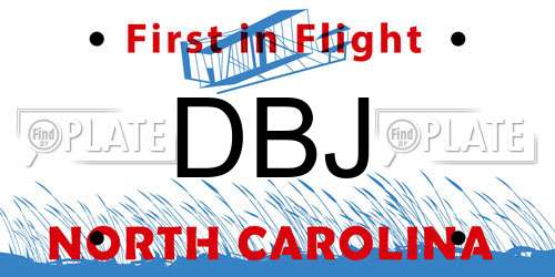 DBJ North Carolina License Plate
