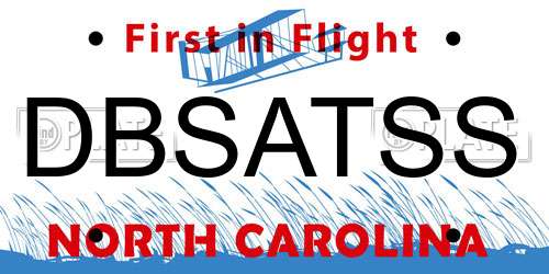 DBSATSS North Carolina License Plate