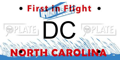 DC North Carolina License Plate
