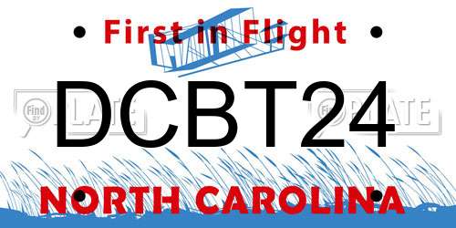 DCBT24 North Carolina License Plate