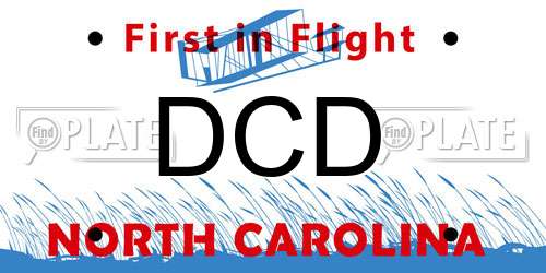 DCD North Carolina License Plate