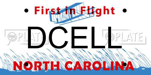 DCELL North Carolina License Plate
