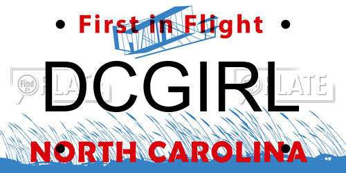 DCGIRL North Carolina License Plate