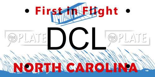 DCL North Carolina License Plate