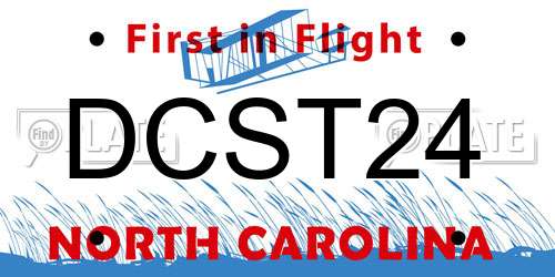 DCST24 North Carolina License Plate