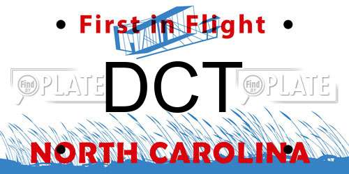 DCT North Carolina License Plate