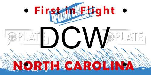 DCW North Carolina License Plate