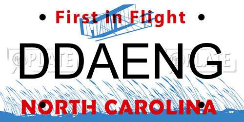 DDAENG North Carolina License Plate