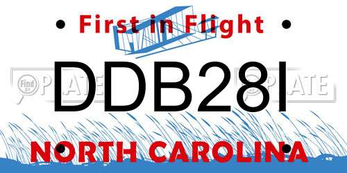DDB28I North Carolina License Plate