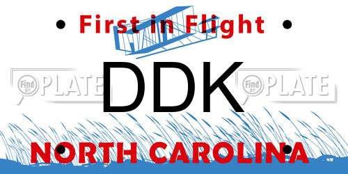 DDK North Carolina License Plate