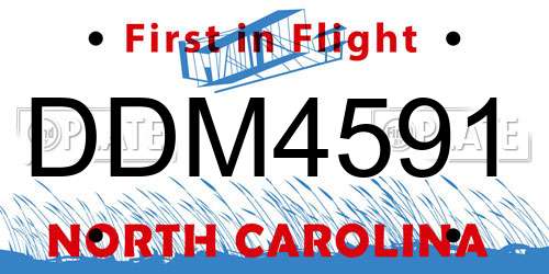 DDM4591 North Carolina License Plate