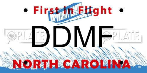 DDMF North Carolina License Plate