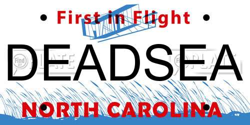 DEADSEA North Carolina License Plate
