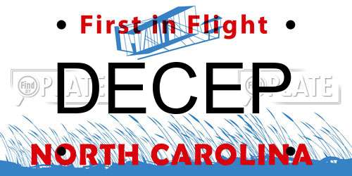 DECEP North Carolina License Plate