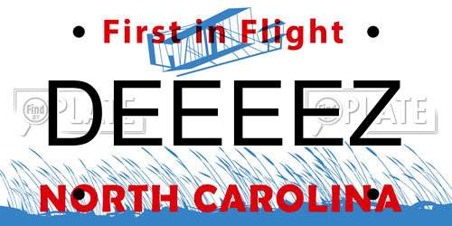DEEEEZ North Carolina License Plate