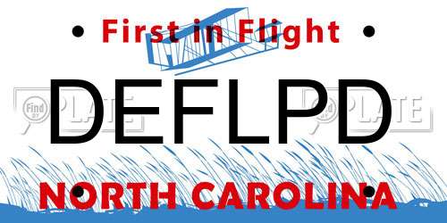 DEFLPD North Carolina License Plate