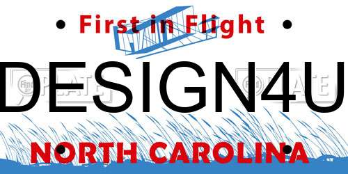 DESIGN4U North Carolina License Plate