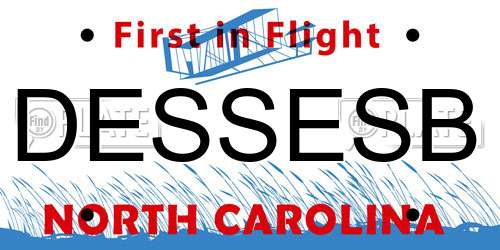 DESSESB North Carolina License Plate