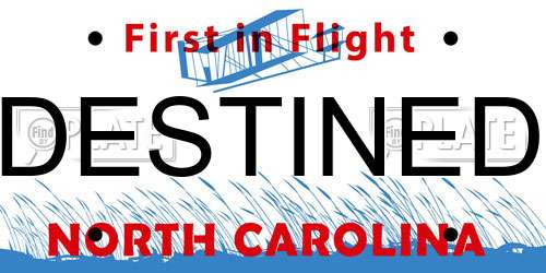 DESTINED North Carolina License Plate