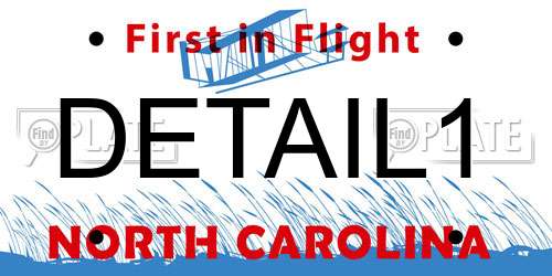 DETAIL1 North Carolina License Plate