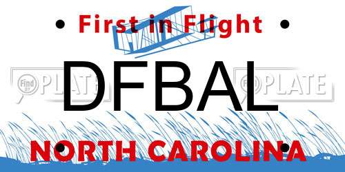 DFBAL North Carolina License Plate