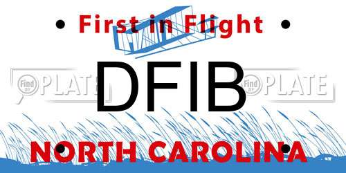 DFIB North Carolina License Plate