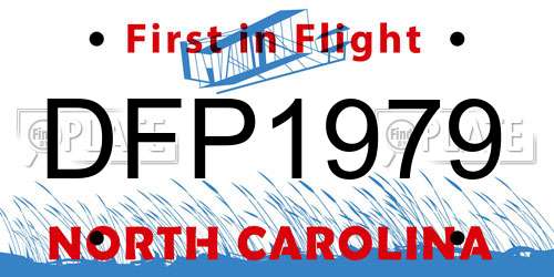 DFP1979 North Carolina License Plate