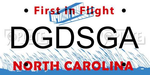 DGDSGA North Carolina License Plate