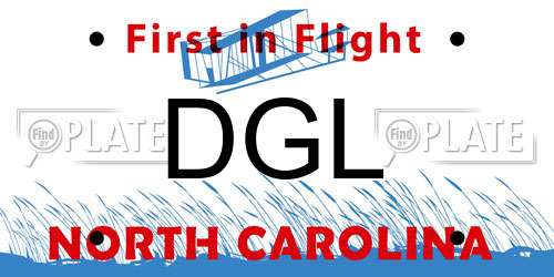 DGL North Carolina License Plate