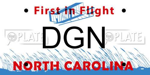 DGN North Carolina License Plate