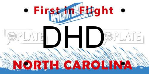 DHD North Carolina License Plate