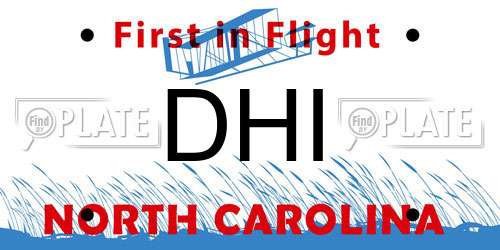 DHI North Carolina License Plate