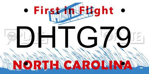 DHTG79 North Carolina License Plate