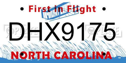 DHX9175 North Carolina License Plate