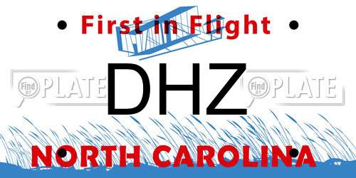 DHZ North Carolina License Plate