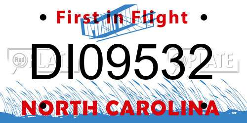 DI09532 North Carolina License Plate
