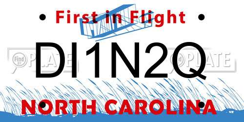 DI1N2Q North Carolina License Plate
