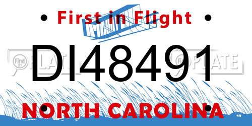 DI48491 North Carolina License Plate