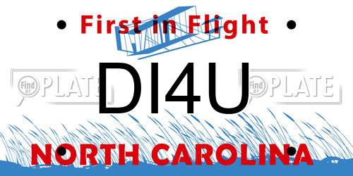 DI4U North Carolina License Plate