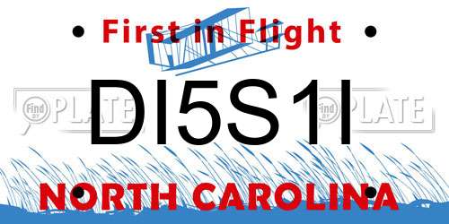 DI5S1I North Carolina License Plate