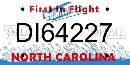 DI64227 North Carolina License Plate