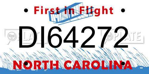 DI64272 North Carolina License Plate