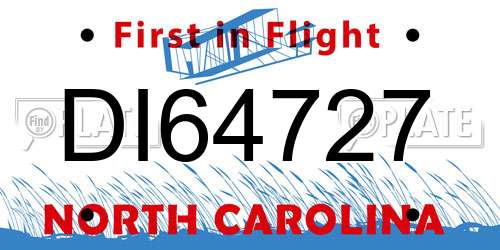 DI64727 North Carolina License Plate