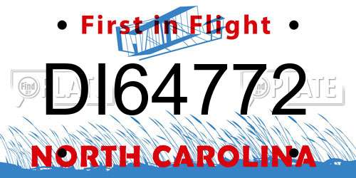 DI64772 North Carolina License Plate