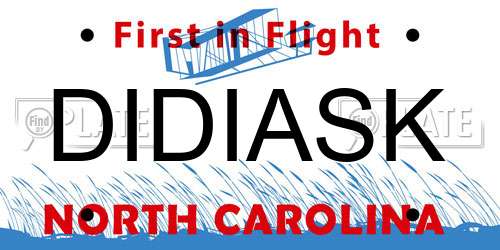 DIDIASK North Carolina License Plate