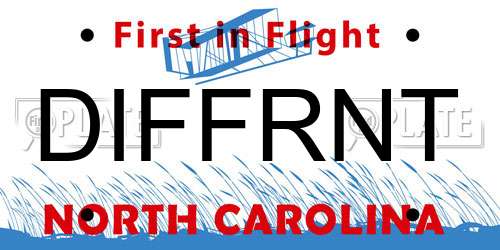 DIFFRNT North Carolina License Plate