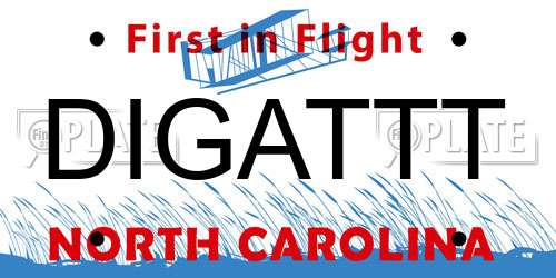 DIGATTT North Carolina License Plate