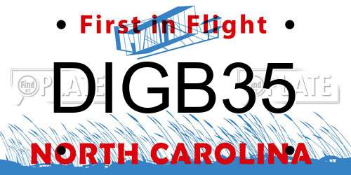 DIGB35 North Carolina License Plate